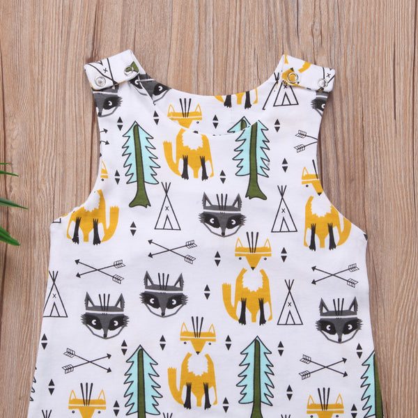 This tank top sleeveless romper that is neutral colored & fit for your outdoorsy little one. There are Button Snaps on both the top and bottom to make it easy to get off your little in case you have a blowout or extra messy situation going on. one piece - Here Comes A Baby