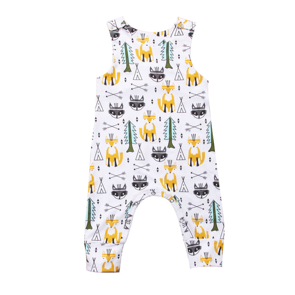 This tank top sleeveless romper that is neutral colored & fit for your outdoorsy little one. There are Button Snaps on both the top and bottom to make it easy to get off your little in case you have a blowout or extra messy situation going on. one piece - Here Comes A Baby