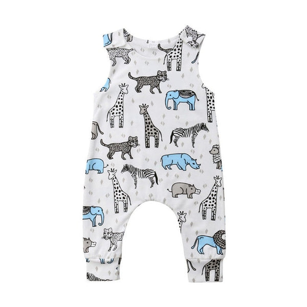 Cute Newborn Baby Girl Boy Animal Romper Jumpsuit Trouser Outfit Clothes Summer 6M-3Y For Leisure Children Clothes tank top cutoff sleeve long pant onesie one piece - Here Comes A Baby