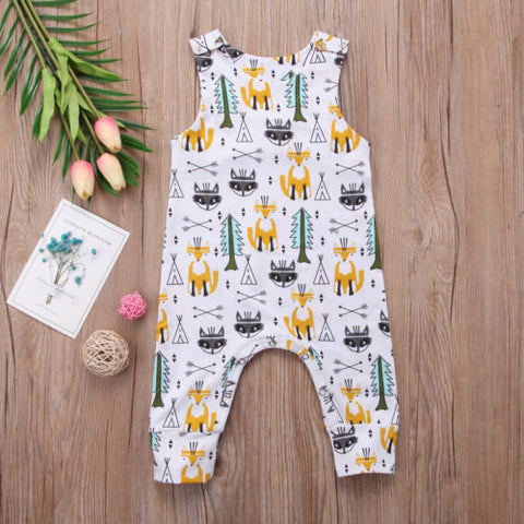 This tank top sleeveless romper that is neutral colored & fit for your outdoorsy little one. There are Button Snaps on both the top and bottom to make it easy to get off your little in case you have a blowout or extra messy situation going on. one piece - Here Comes A Baby